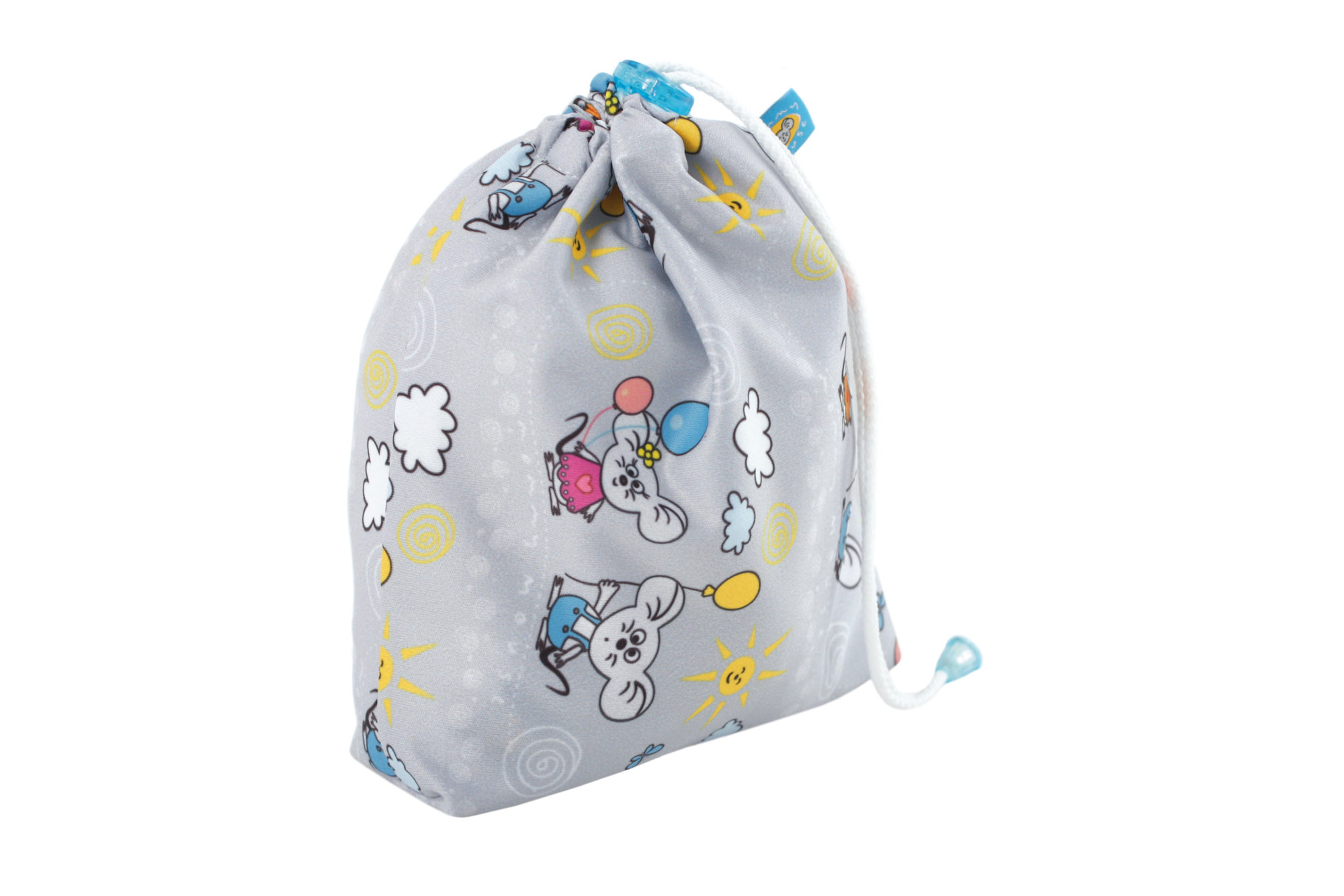 BALONIK_woreczek-a Reusable Wipe Pouch + 5pcs Reusable Wipes (BALLOON) - COMBINED SET