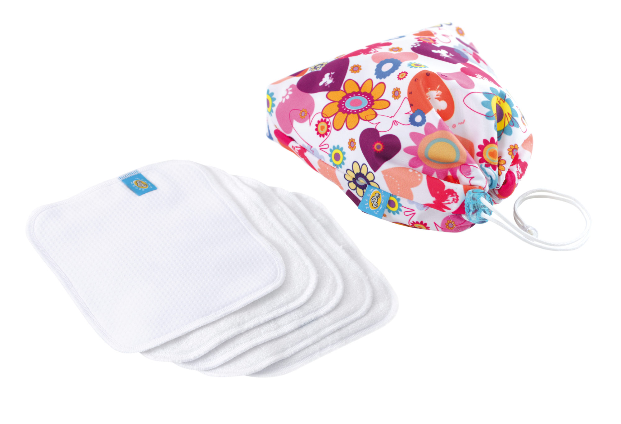 THUMBELINA_woreczek-b Reusable Wipe Pouch + 5pcs Reusable Wipes (THUMBELINA) - COMBINED SET