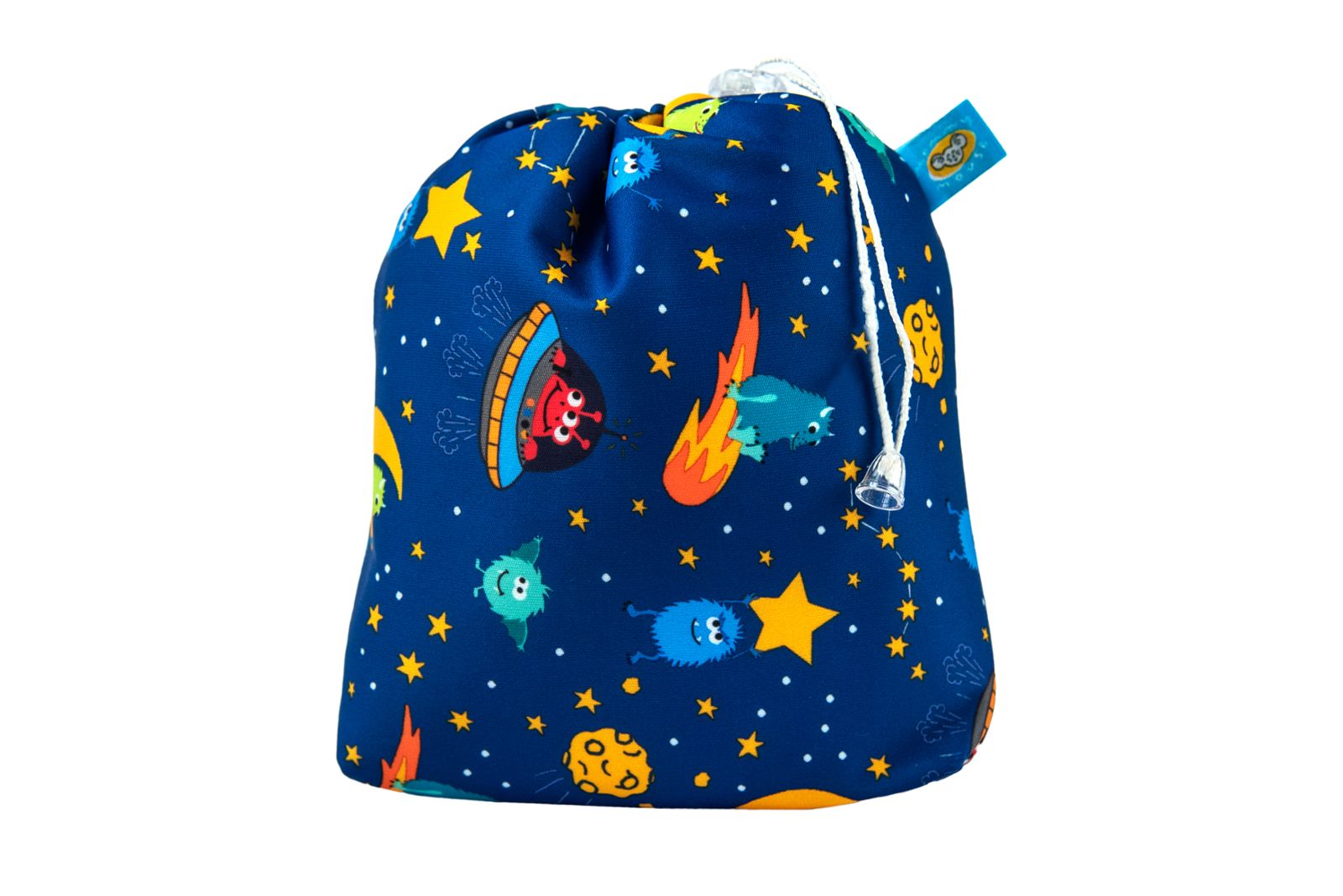 Woreczek na chusteczki wielorazowe + 5 chusteczek wielorazowych (MONSTER) - zestaw Woreczek na chusteczki wielorazowe + 5 chusteczek wielorazowych (MONSTER) - zestaw